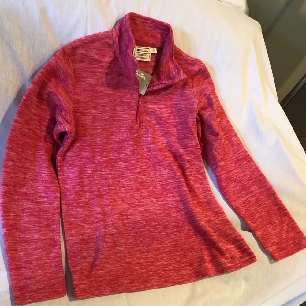 Snowdon Melange II Women’s Fleece Half Zip  in Pink, size 8